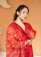 Al-Harir Apparel Rose Red Women 3pcs