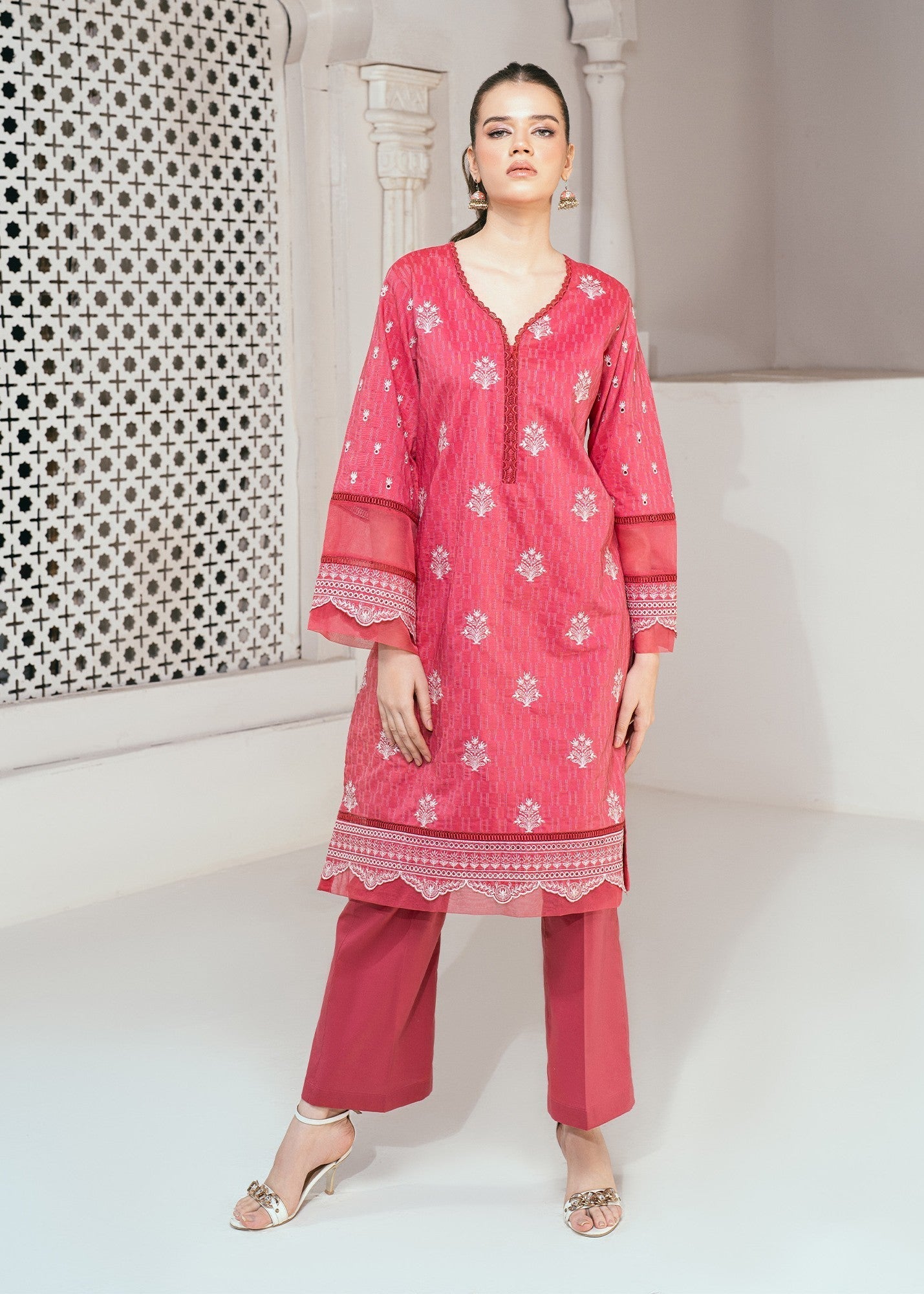 Rangeen Divine Embroidered Self Jacquard Women 2pcs