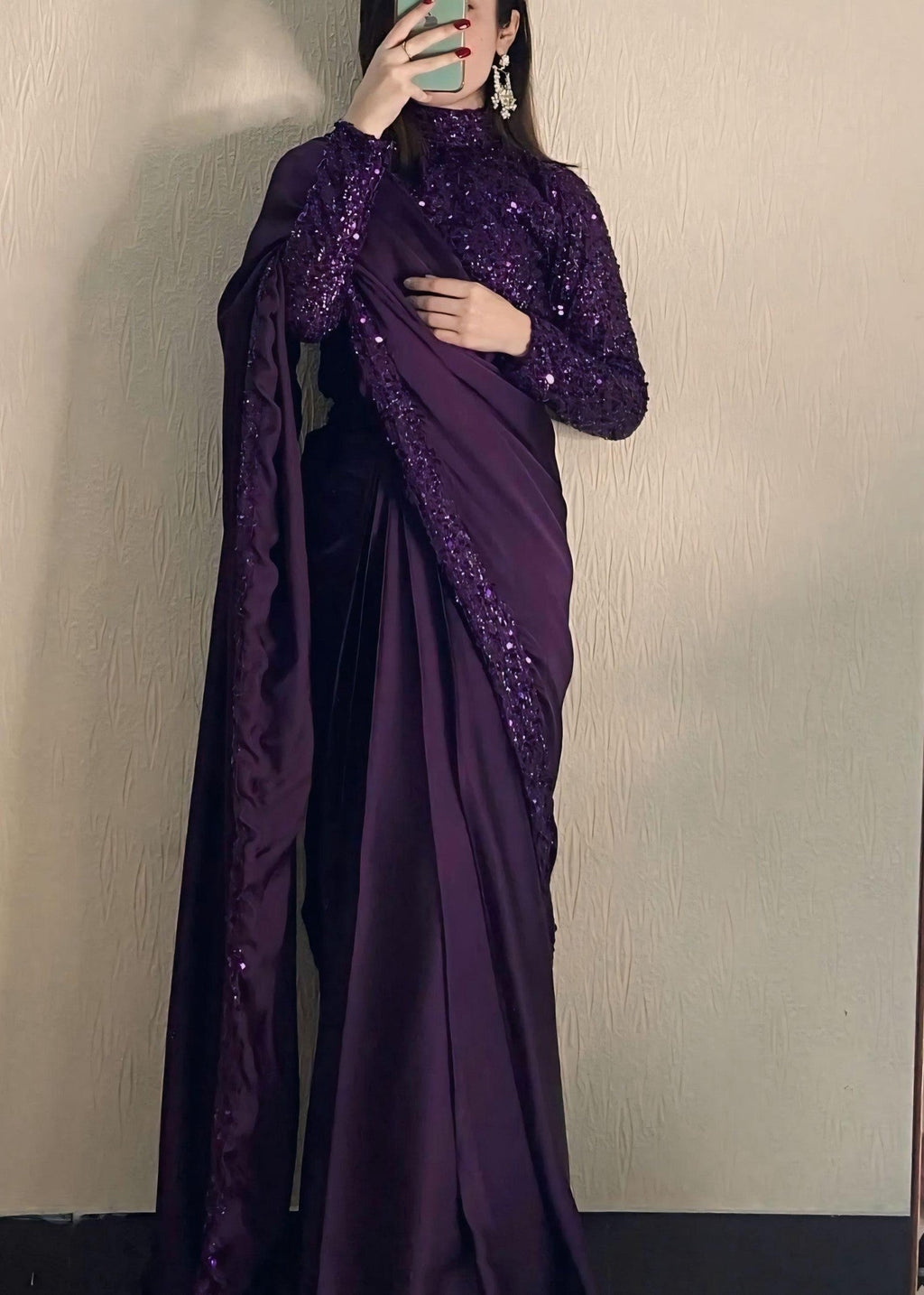 Anabiya Riwaaj Moonlight Plum Women 2pcs