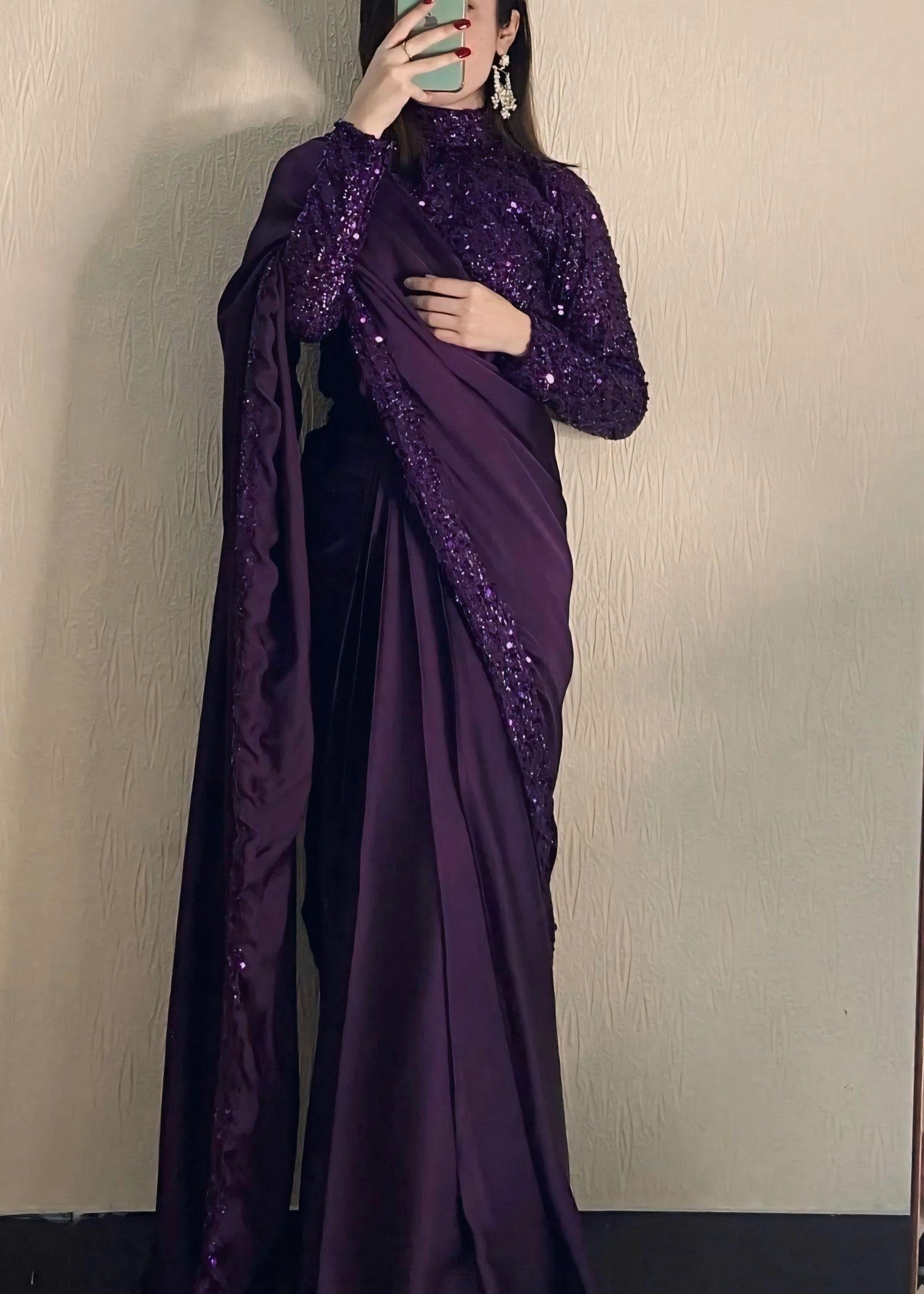 Anabiya Riwaaj Moonlight Plum Women 2pcs