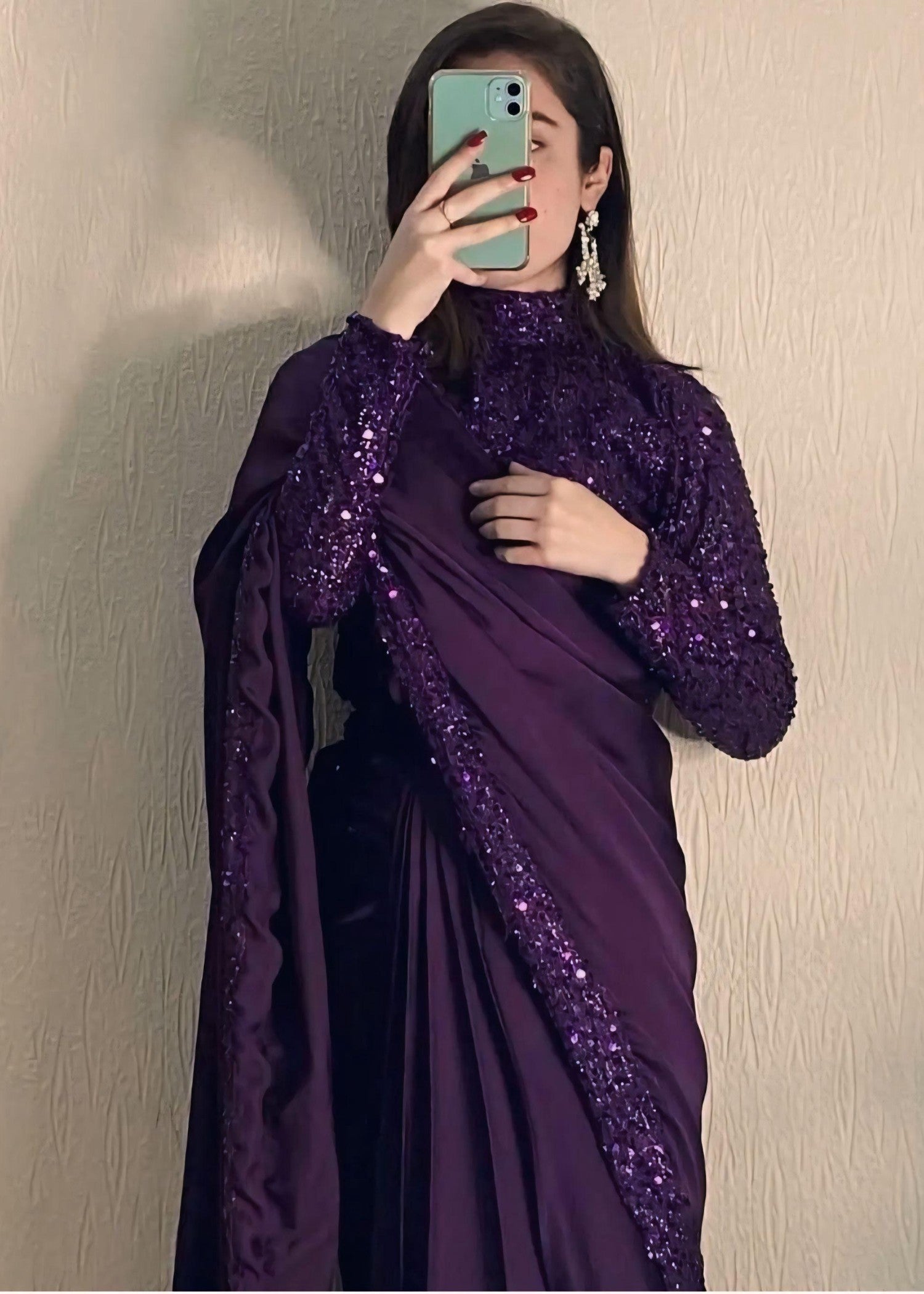 Anabiya Riwaaj Moonlight Plum Women 2pcs