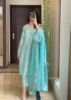 Anabiya Riwaaj Bulbul Seablue Women 3pcs