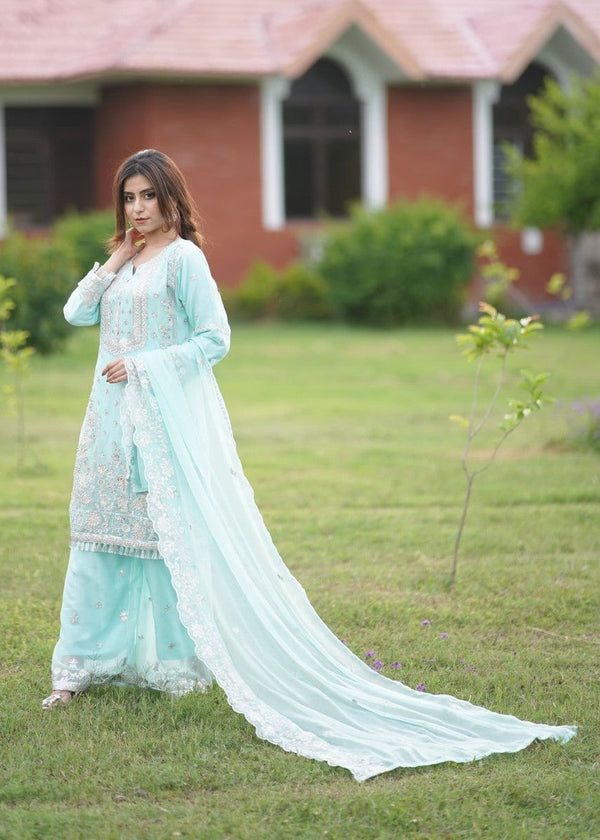 Inaaya Fashion MARJAAN ICE BLUE Women 3pcs