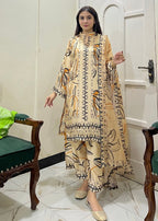 Ayesha B beige (neelum) Women 3pcs