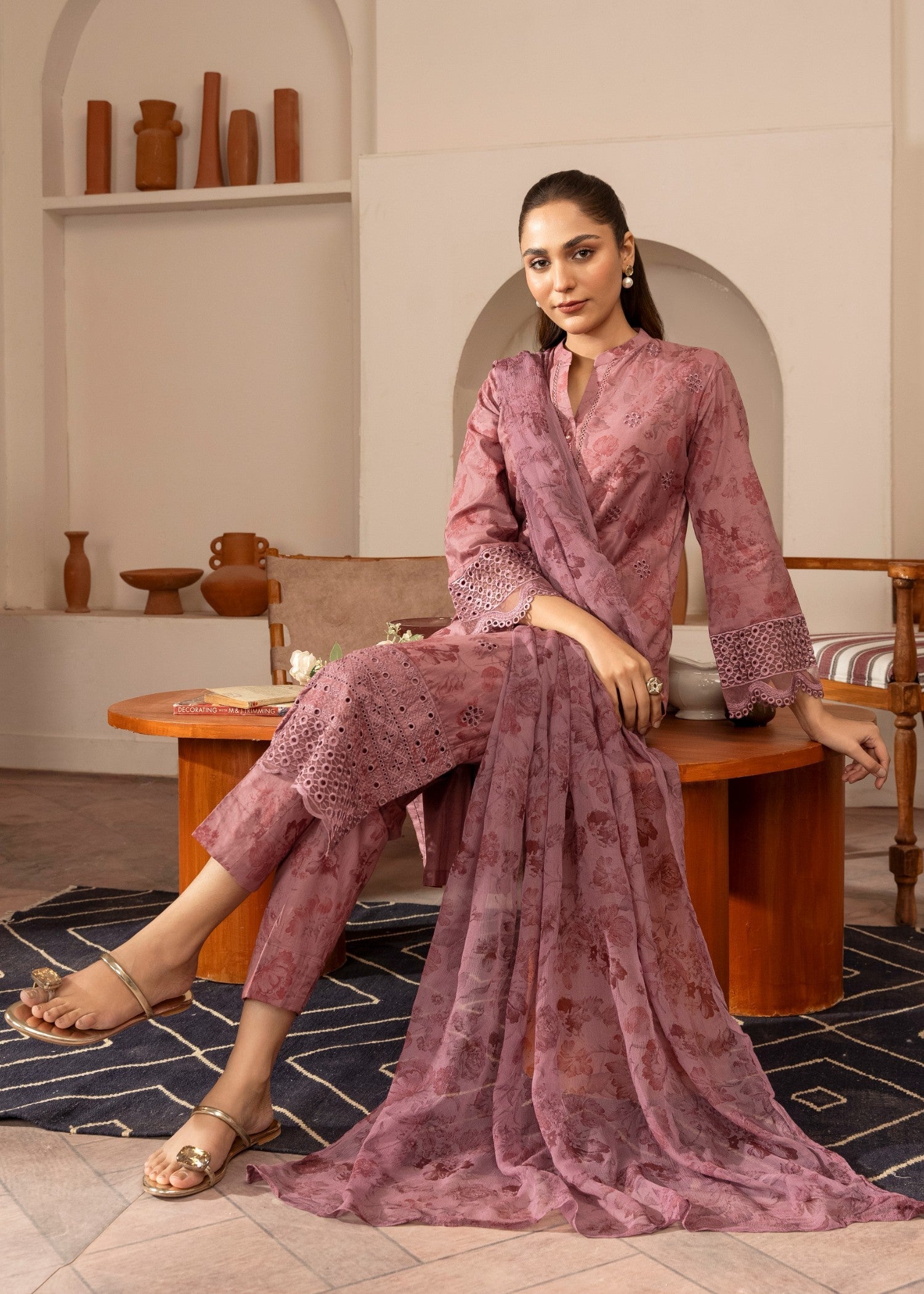 Sahibas By Mirza Izrume Pink Women 3pcs