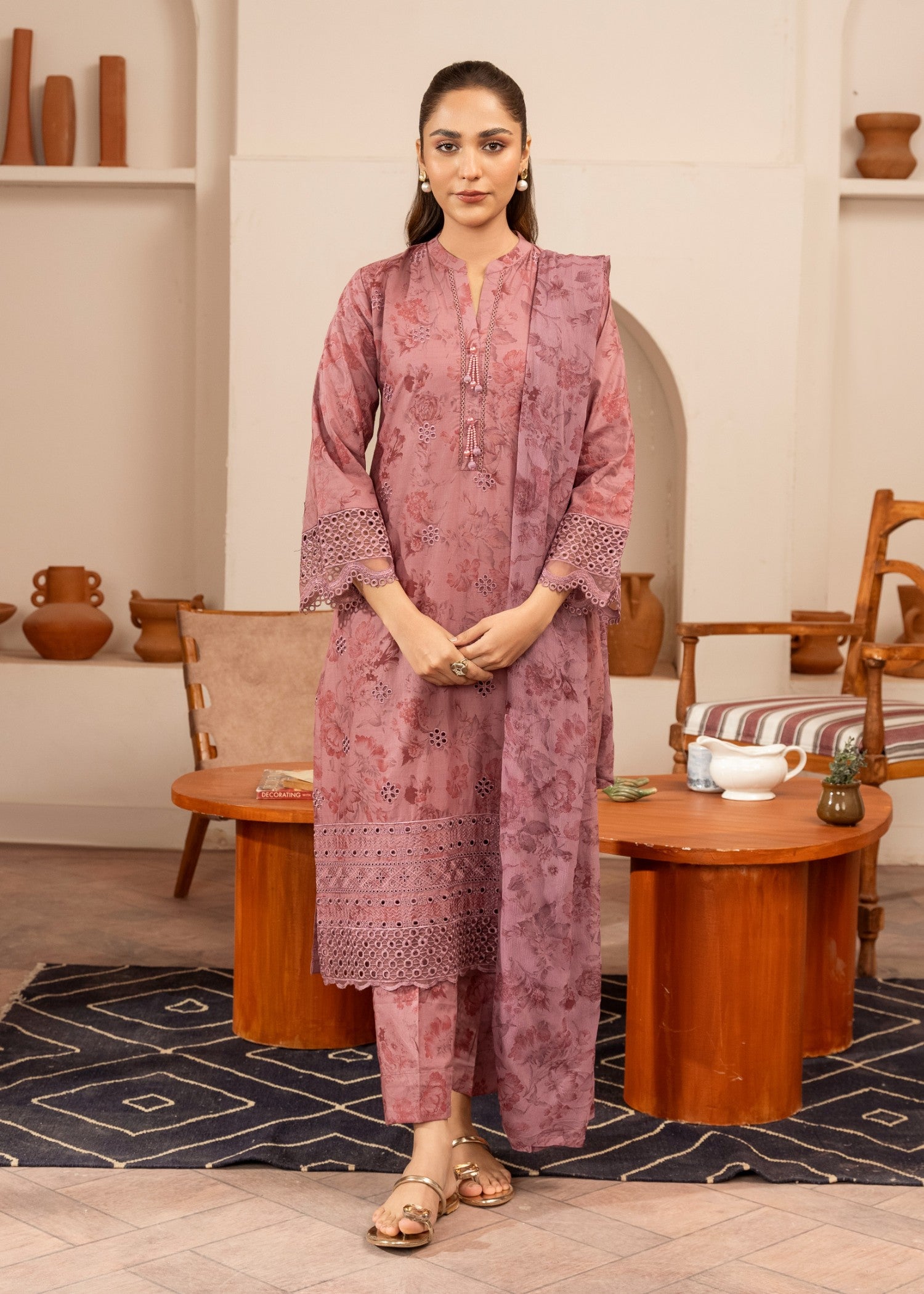 Sahibas By Mirza Izrume Pink Women 3pcs
