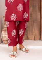Chaudhary Arts Tree printed (maroon) Women 2pcs