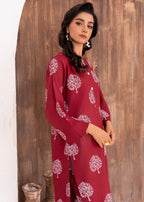 Chaudhary Arts Tree printed (maroon) Women 2pcs