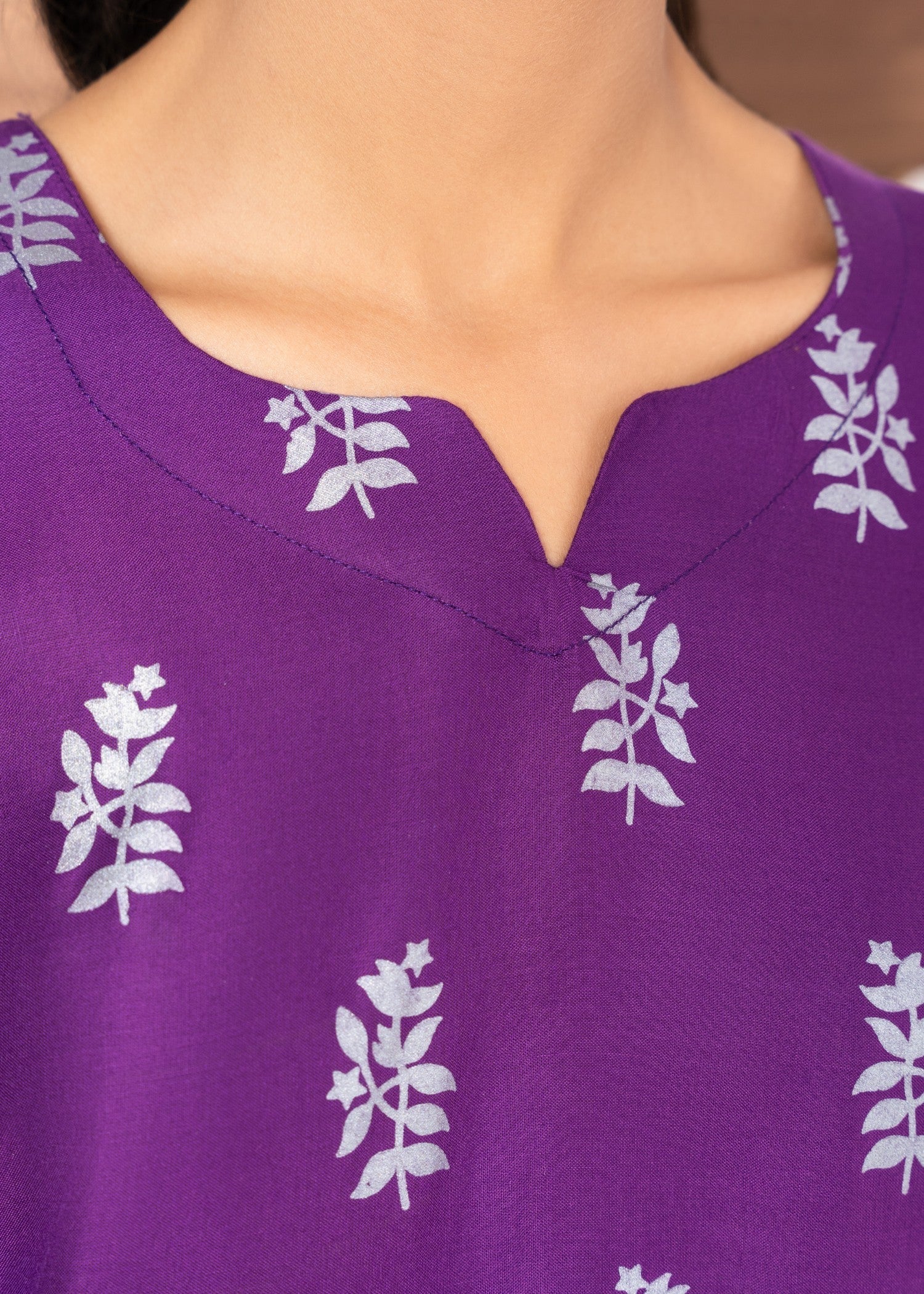 Chaudhary Arts Saleha Printed purple Women 2pcs