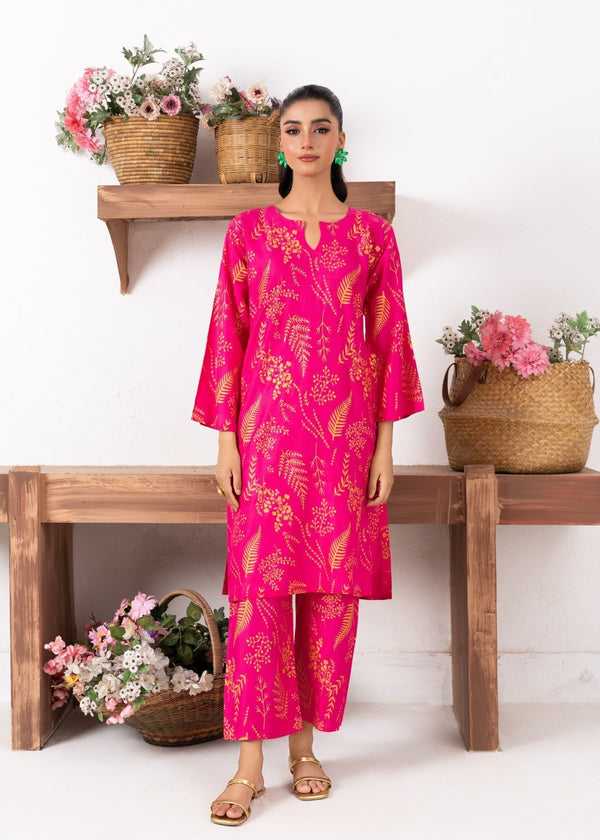 Chaudhary Arts leave (pink) Women 2pcs
