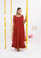 Ayesha Closet Safina Red Women 3pcs