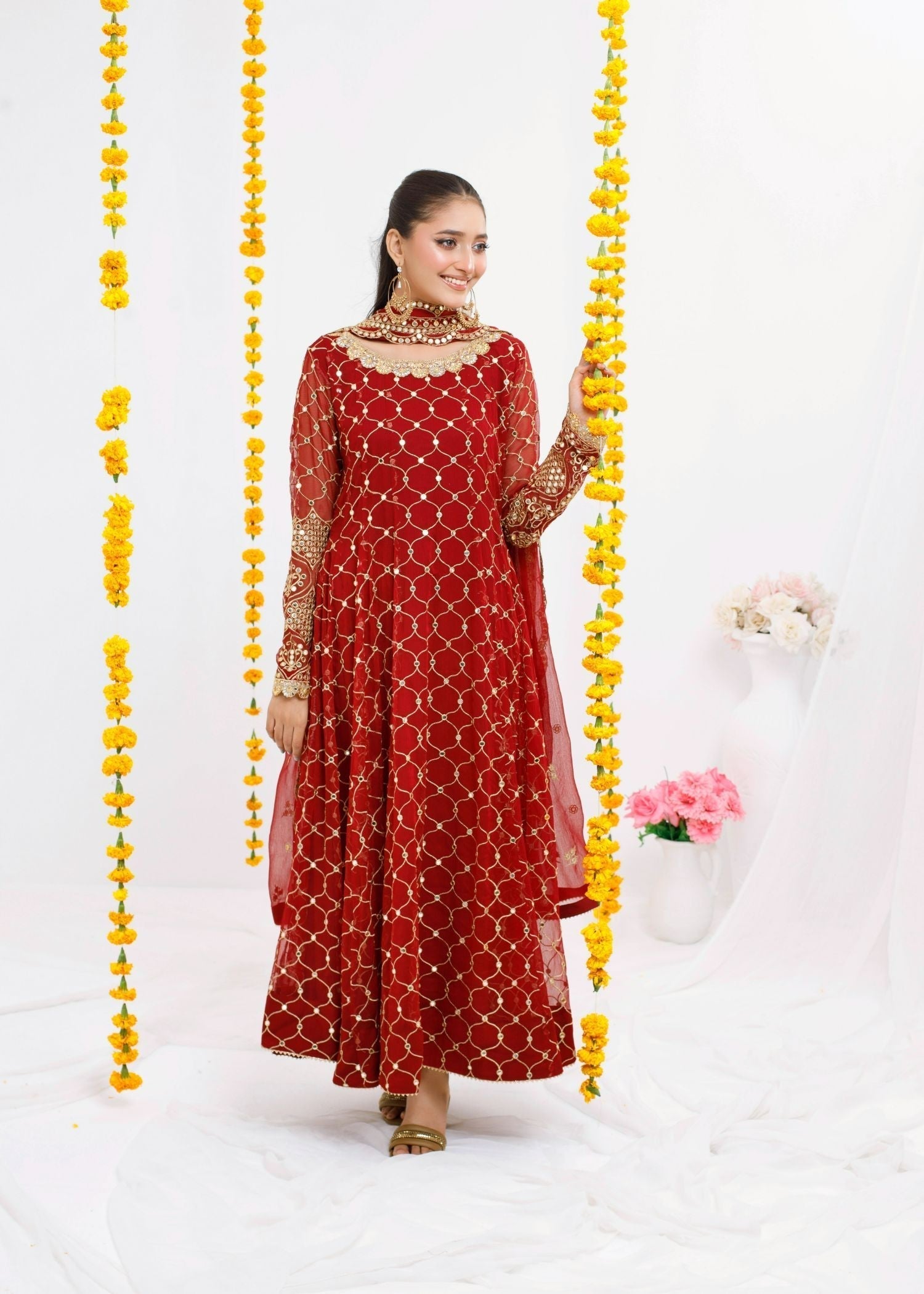 Ayesha Closet Safina Red Women 3pcs