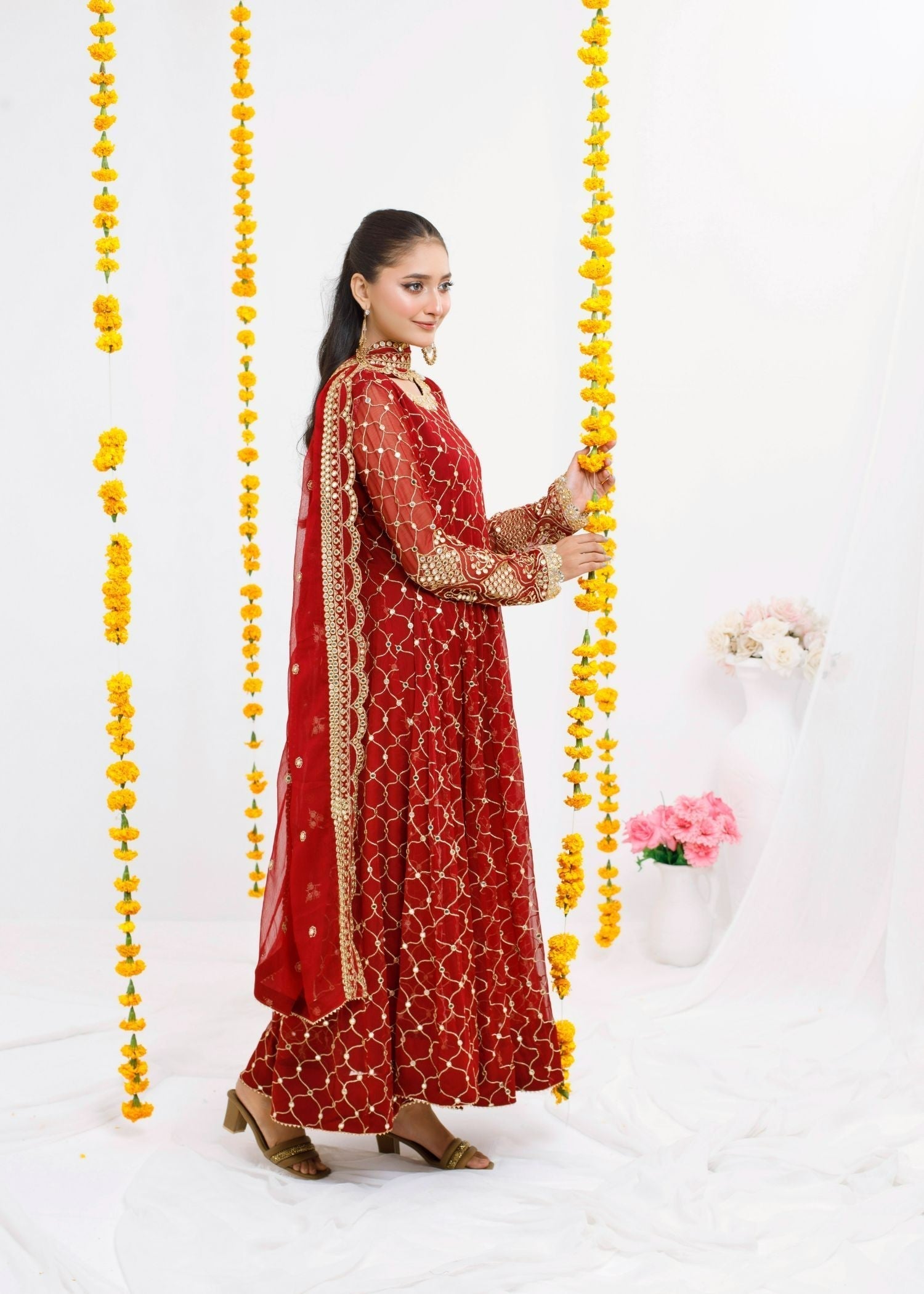 Ayesha Closet Safina Red Women 3pcs