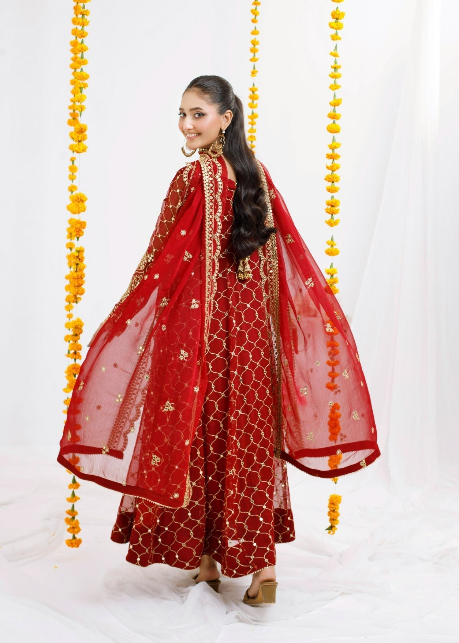 Ayesha Closet Safina Red Women 3pcs
