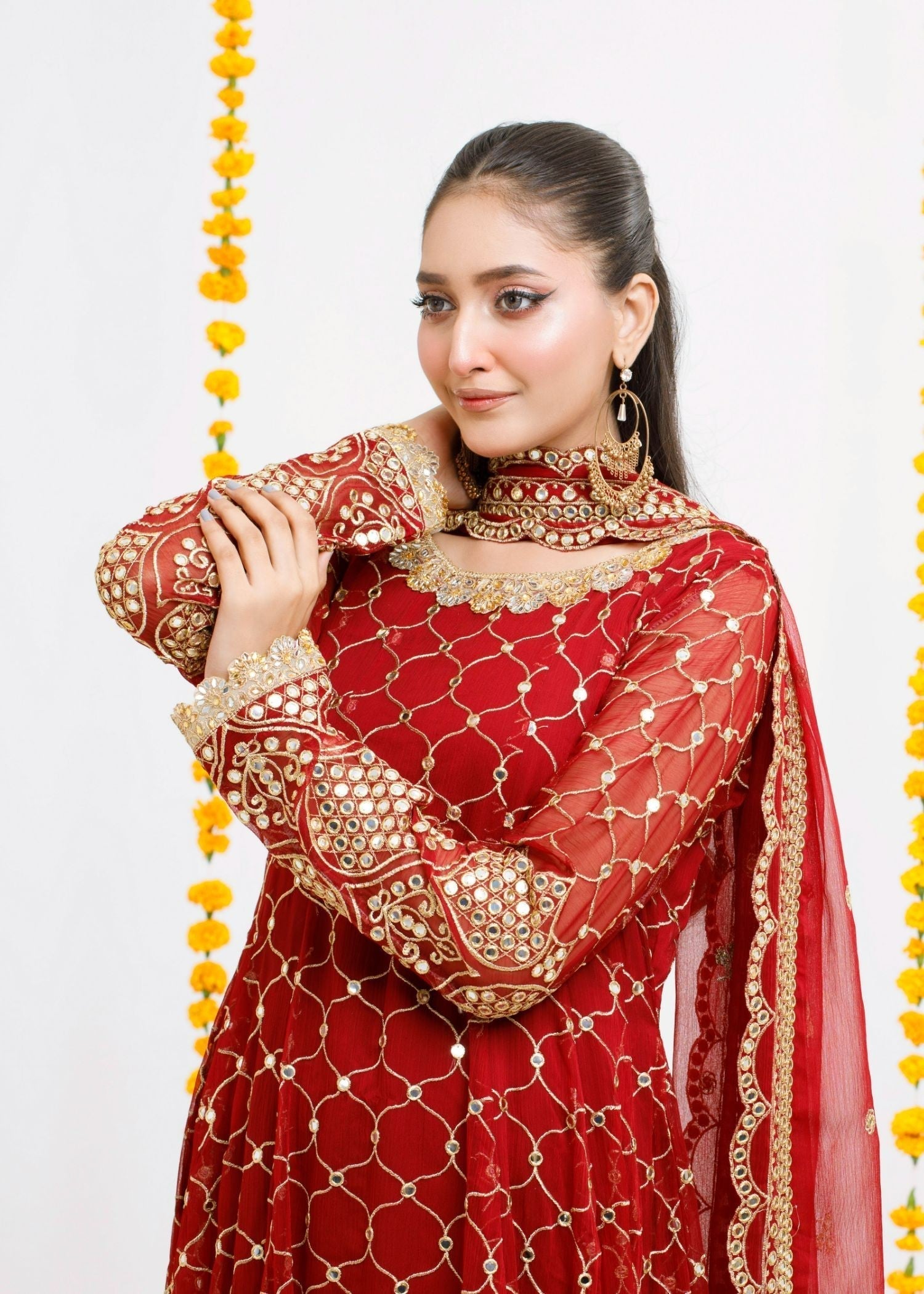 Ayesha Closet Safina Red Women 3pcs