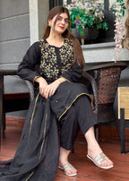 Ayesha B black (roz) Women 3pcs