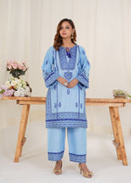 Damask Clothing Studio Jugnu (Sky Blue) Women 2pcs