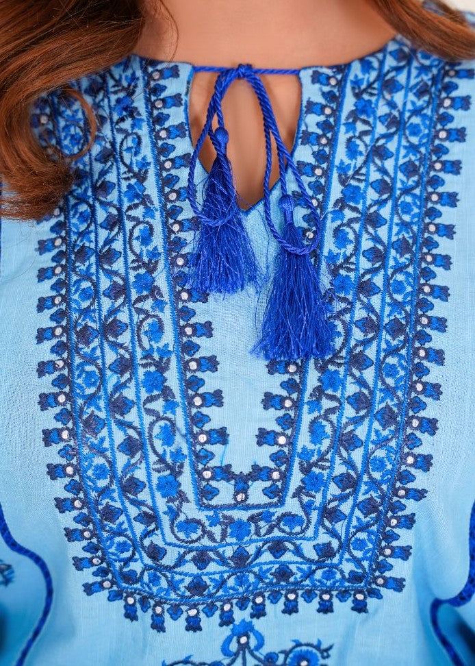 Damask Clothing Studio Jugnu (Sky Blue) Women 2pcs