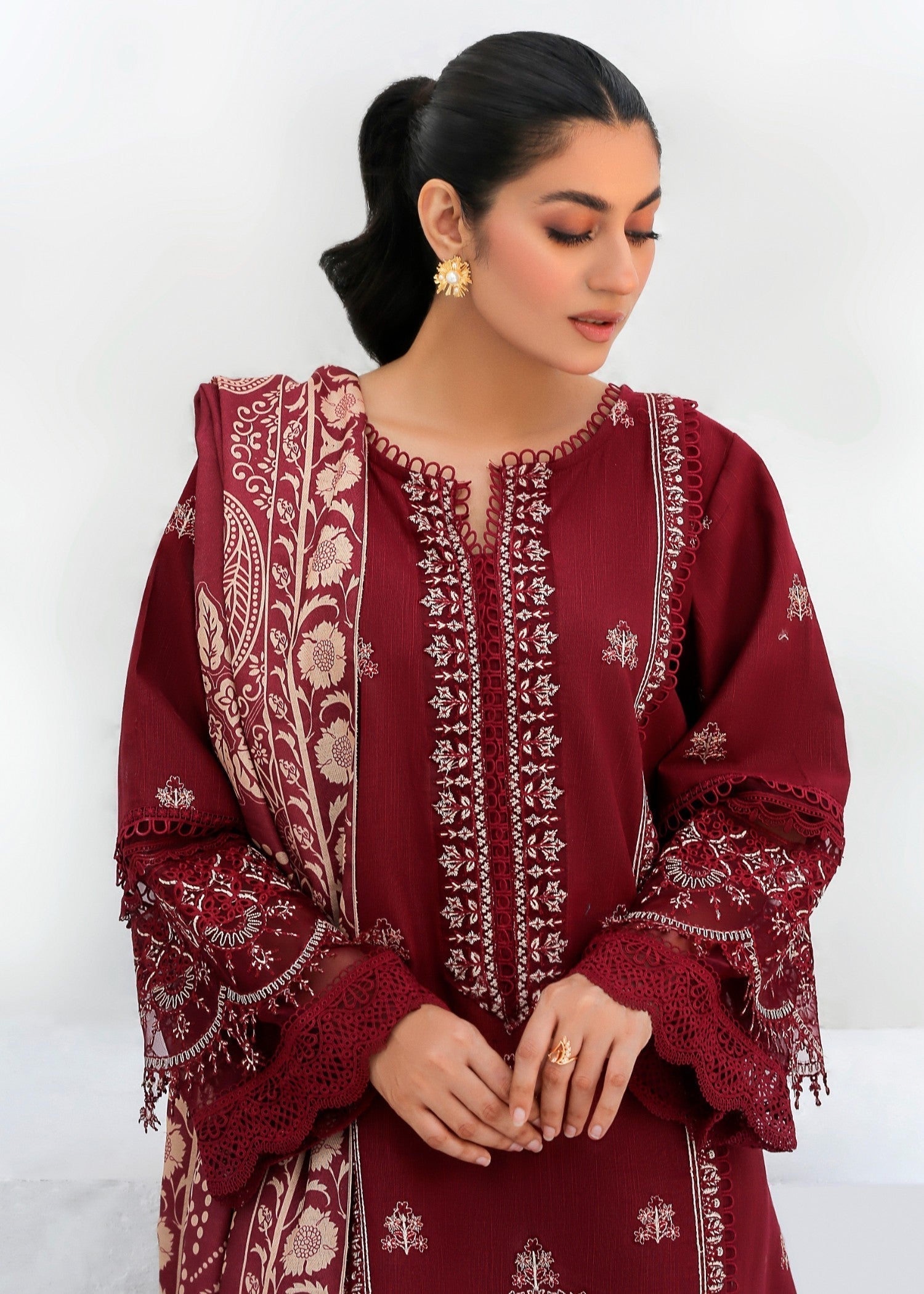 Chandan Nagri Elora Khaddar Festive Suit Women 3pcs