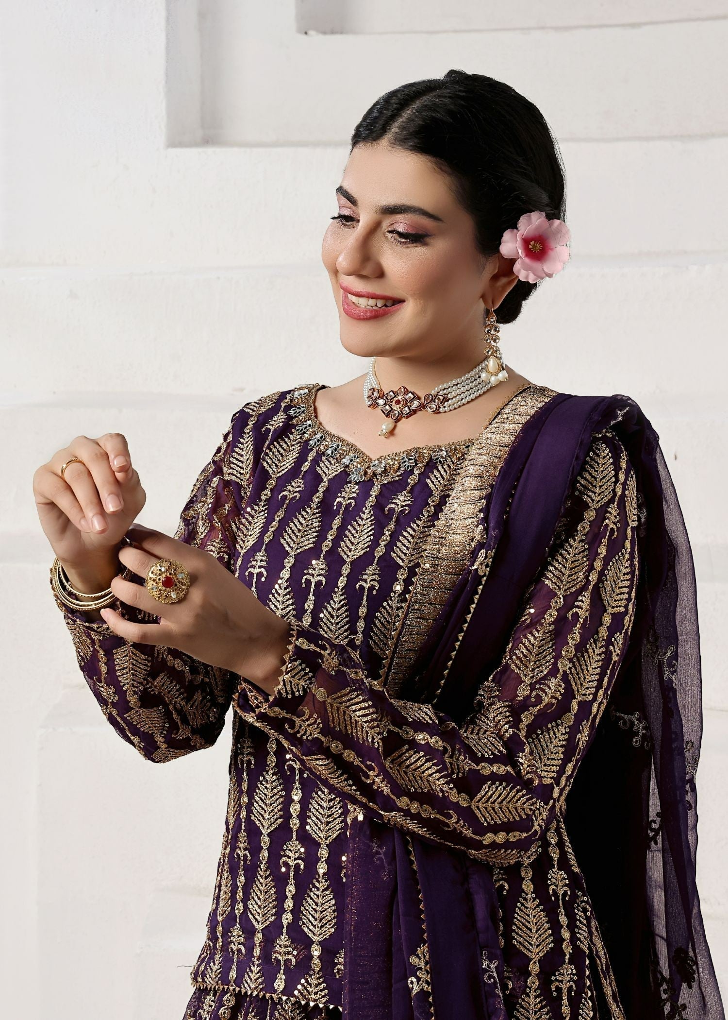 Ayesha Closet Naurattan Deep Purple Women 3pcs