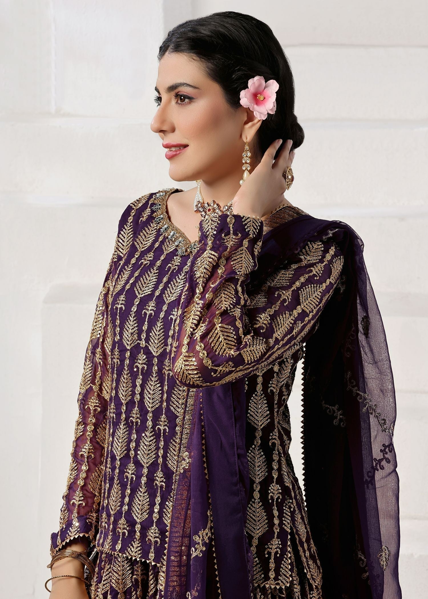 Ayesha Closet Naurattan Deep Purple Women 3pcs