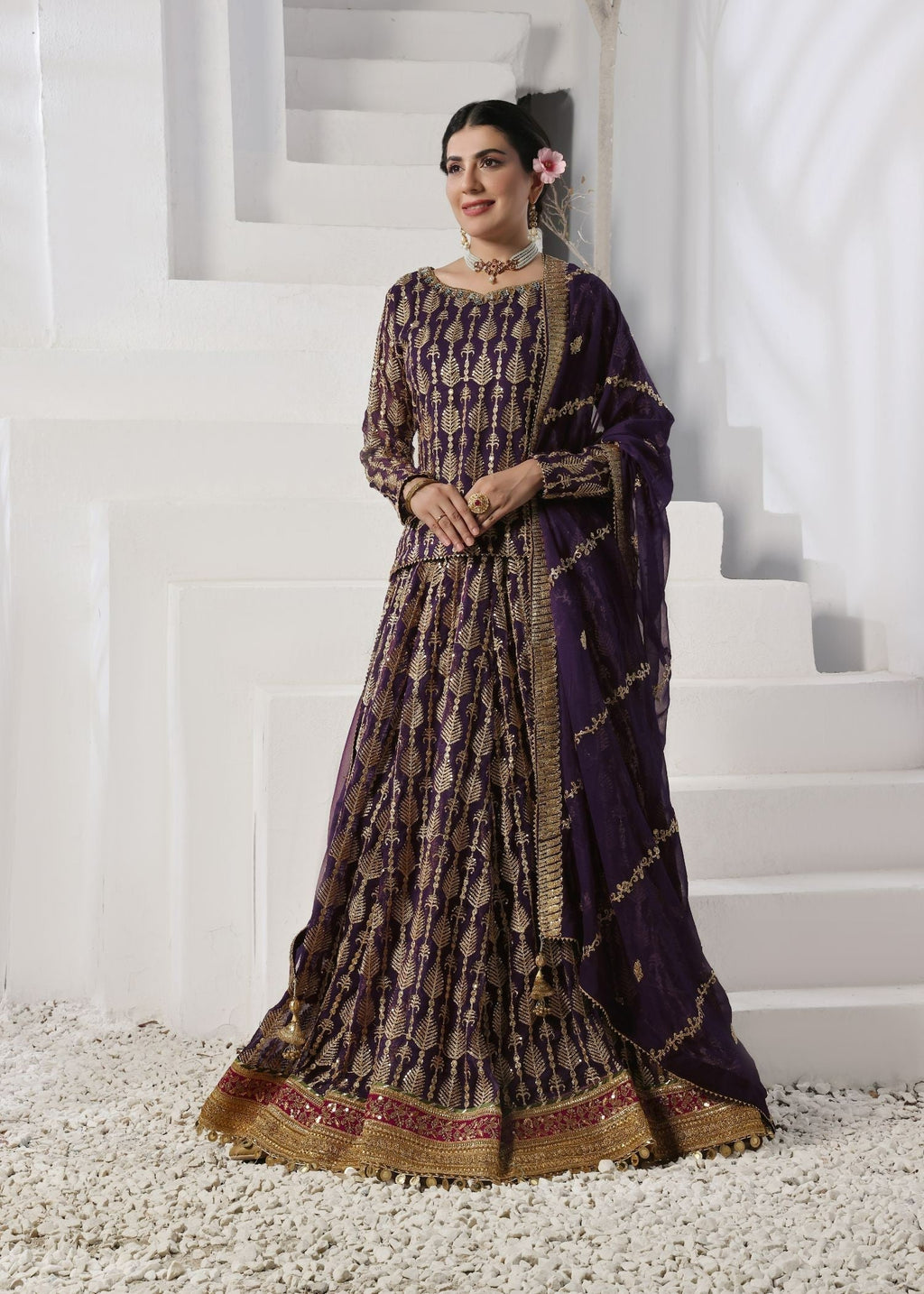 Ayesha Closet Naurattan Deep Purple Women 3pcs