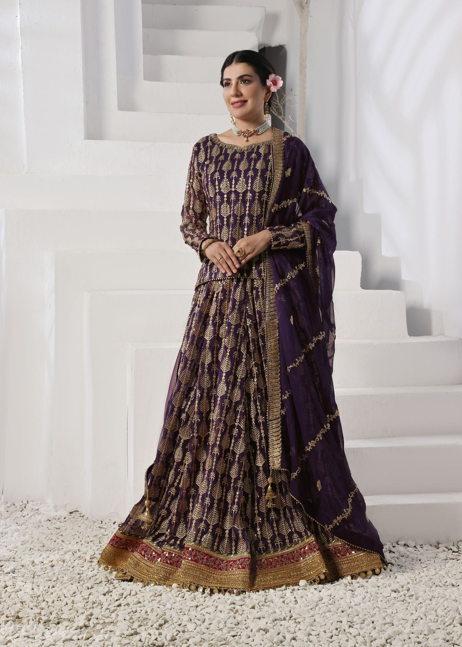 Ayesha Closet Naurattan Deep Purple Women 3pcs
