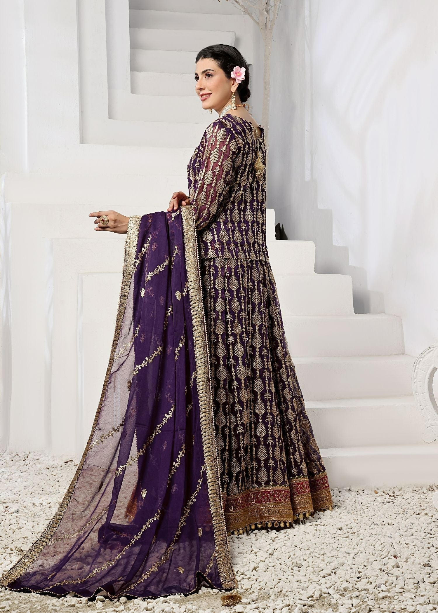 Ayesha Closet Naurattan Deep Purple Women 3pcs