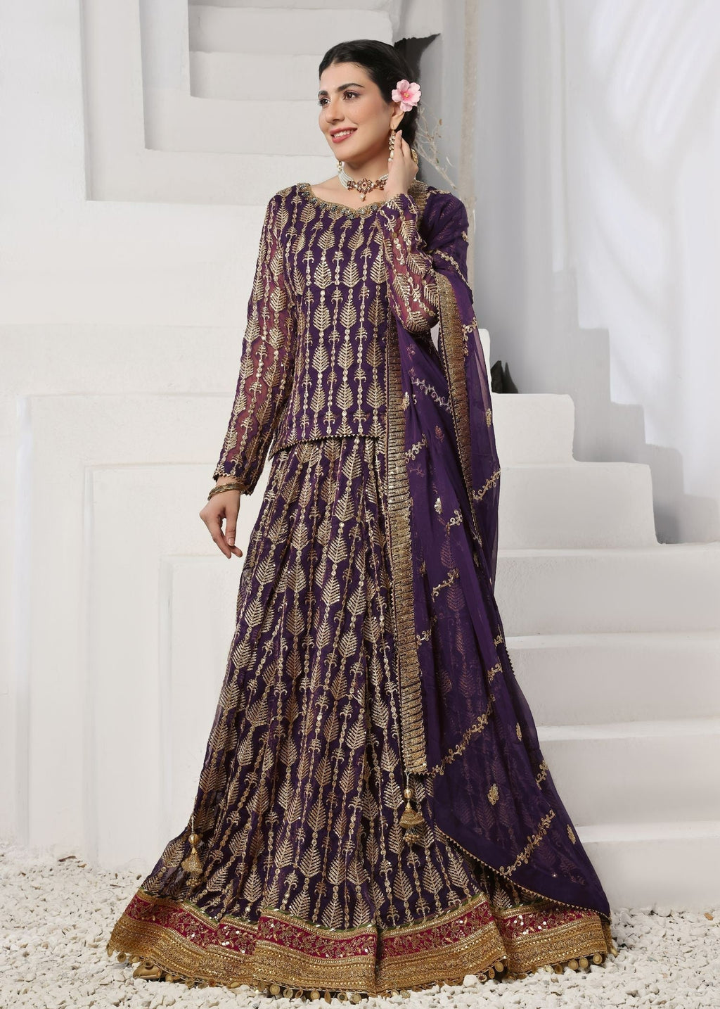Ayesha Closet Naurattan Deep Purple Women 3pcs