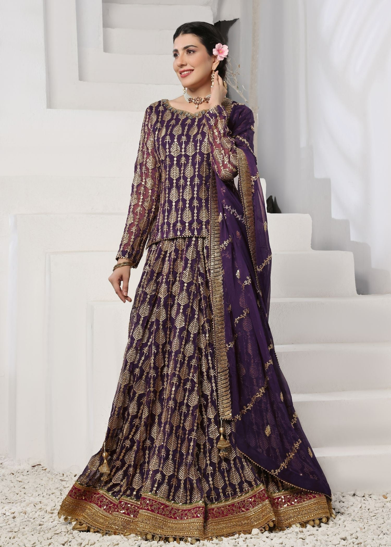 Ayesha Closet Naurattan Deep Purple Women 3pcs