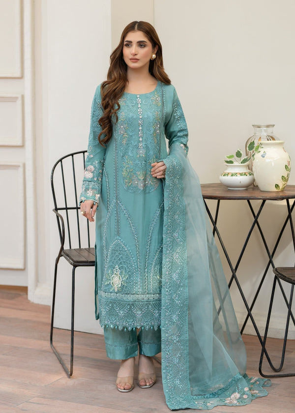 Pehnawa By Bin Akram’s Aquatic Pulse CHIFFON Women 3pcs