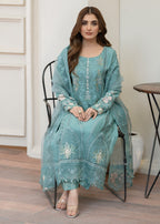 Pehnawa By Bin Akram’s Aquatic Pulse CHIFFON Women 3pcs