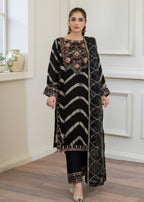 Pehnawa By Bin Akram’s Black Sand CHIFFON Women 3pcs