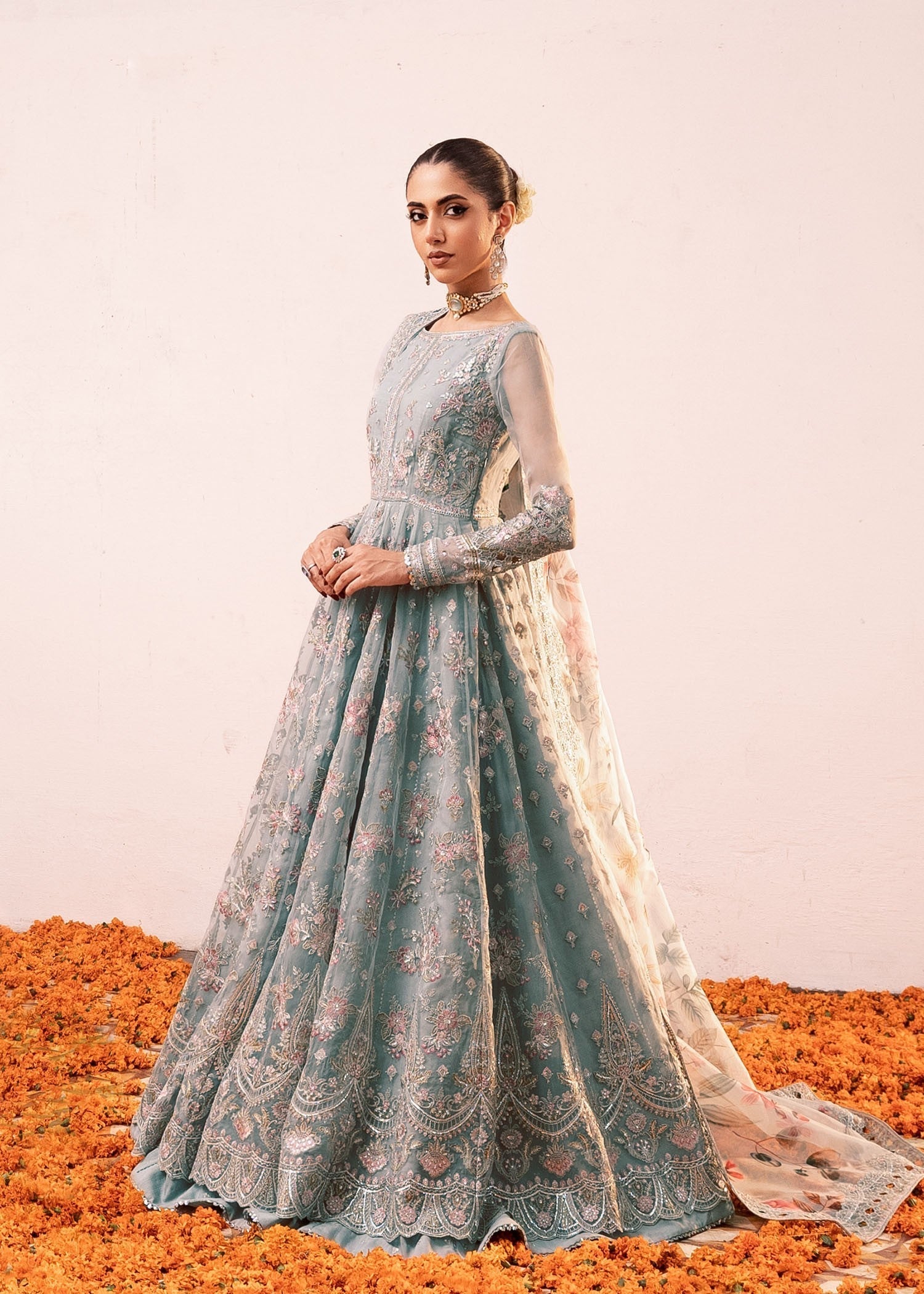 Rang-e-Haya Ellie (Ice Blue) Women 4pcs