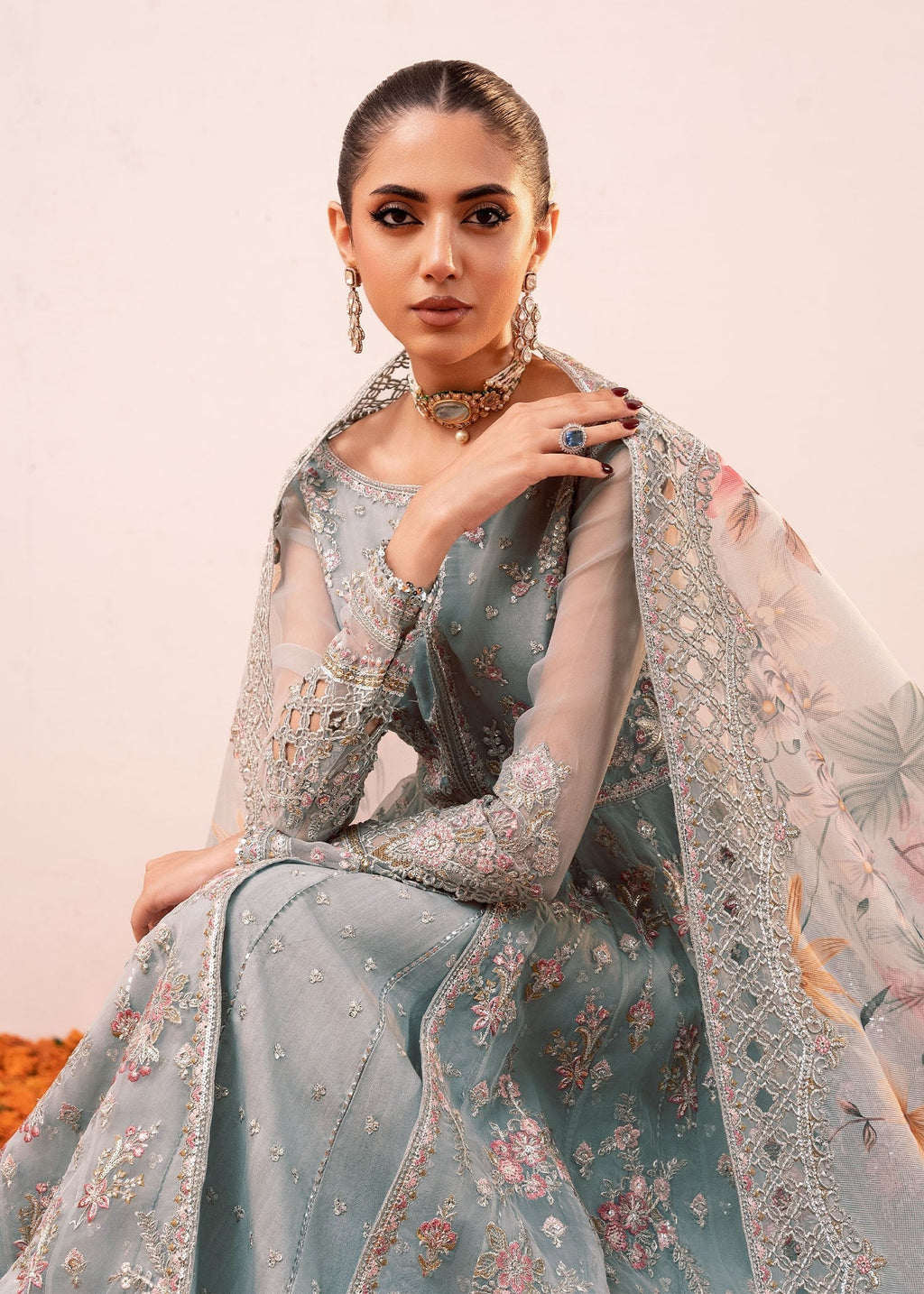 Rang-e-Haya Ellie (Ice Blue) Women 4pcs