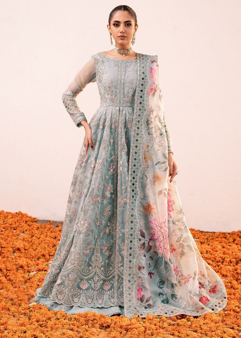 Rang-e-Haya Ellie (Ice Blue) Women 4pcs