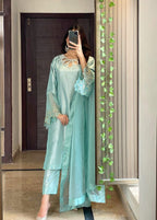 Anabiya Riwaaj Bulbul Seablue Women 3pcs