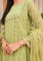 Ayesha Closet Chandni Pistachio Women 3pcs