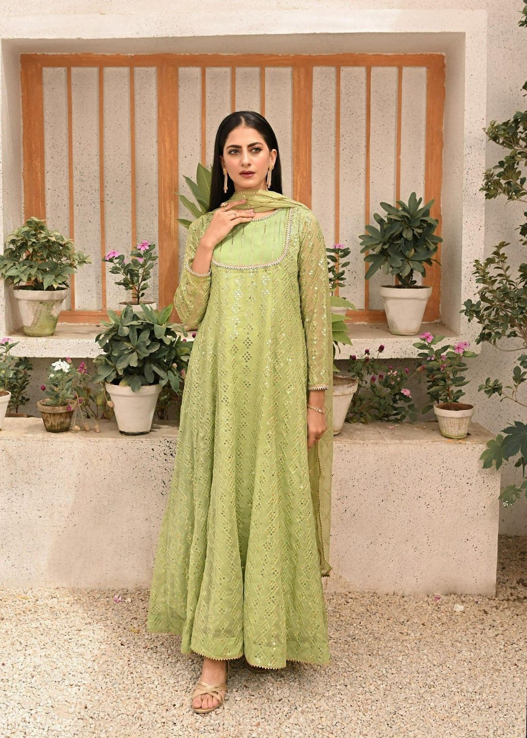 Ayesha Closet Chandni Pistachio Women 3pcs