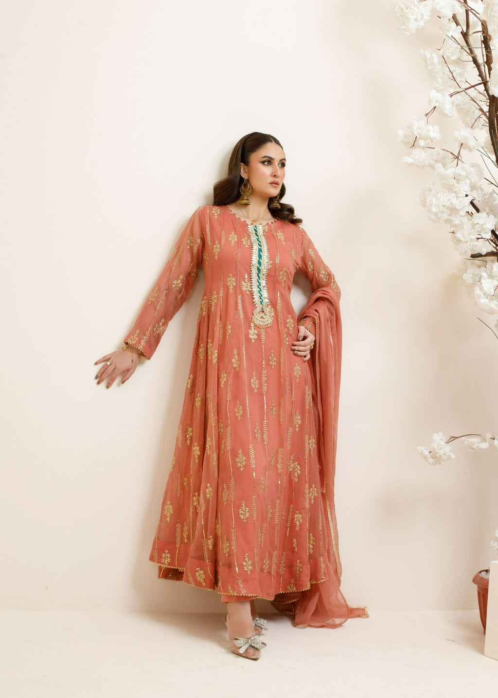 Ayesha Closet Mumal Peach Women 3pcs