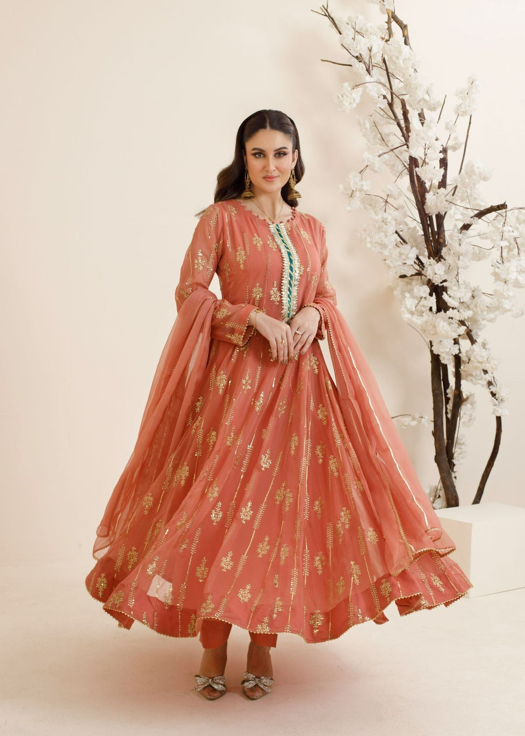 Ayesha Closet Mumal Peach Women 3pcs