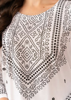Chaudhary Arts N Chunri printed white Women 2pcs