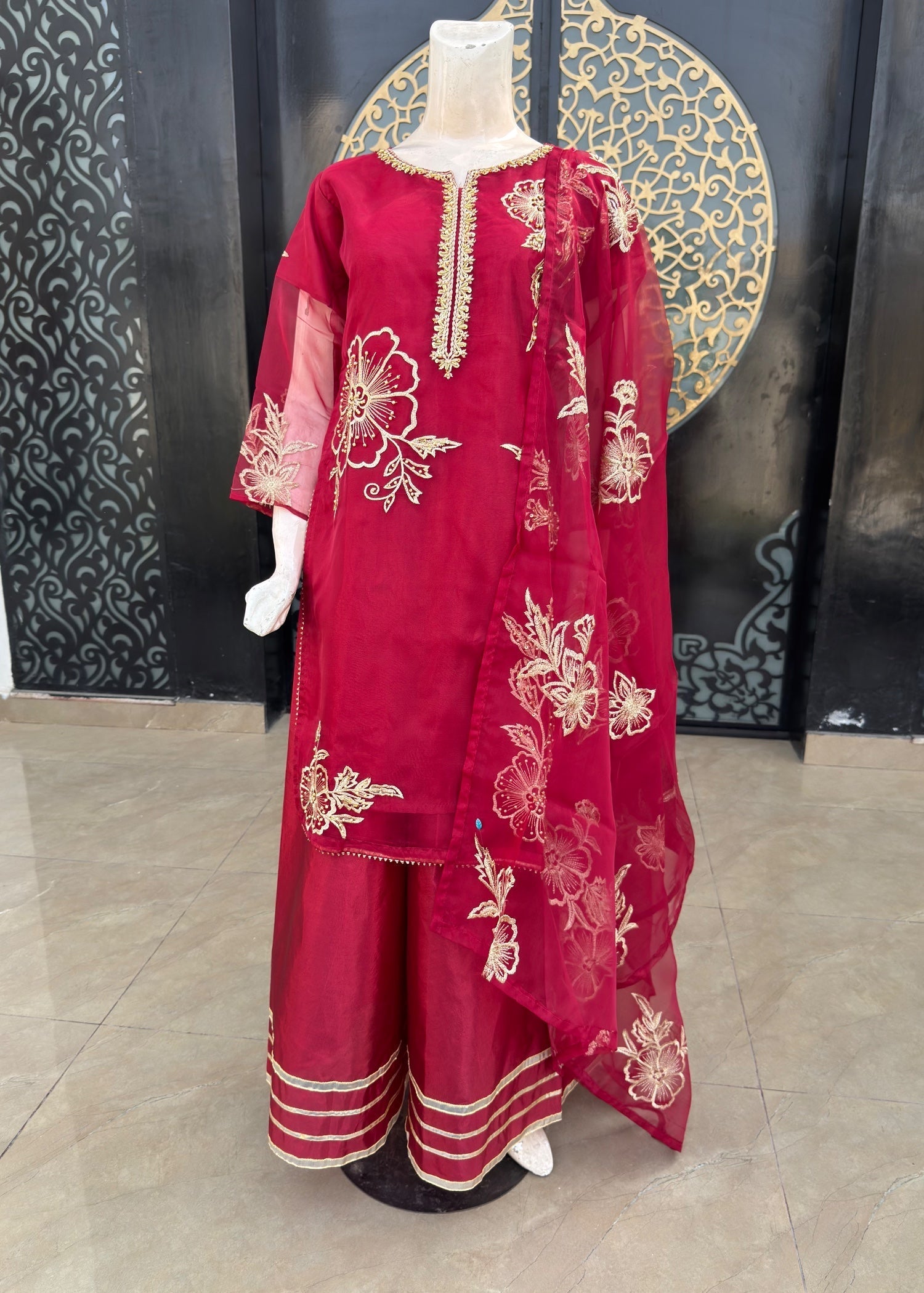 Noir Oragnza stitched Women 3pcs