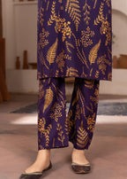 Chaudhary Arts Leave printed purple Women 2pcs