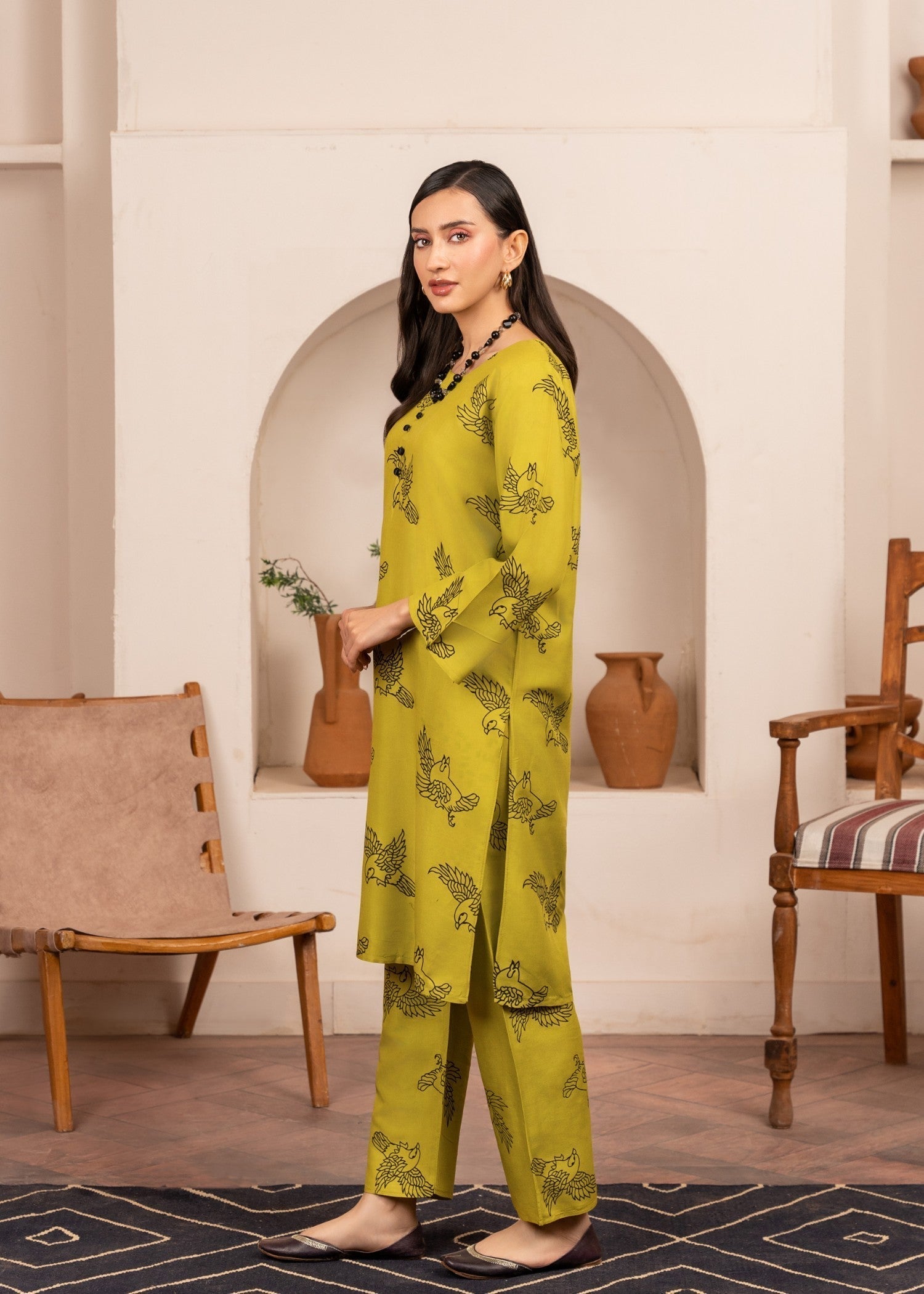 Chaudhary Arts Sparrow (apple green) Women 2pcs