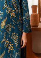 Chaudhary Arts leave Printed (teal) Women 2pcs