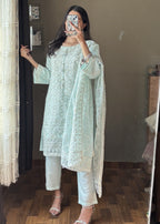 Four Season Boutique NOOR E HINA ICEBLUE Women 3pcs