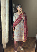 Four Season Boutique INDIAN MESORI GREY Women 3pcs