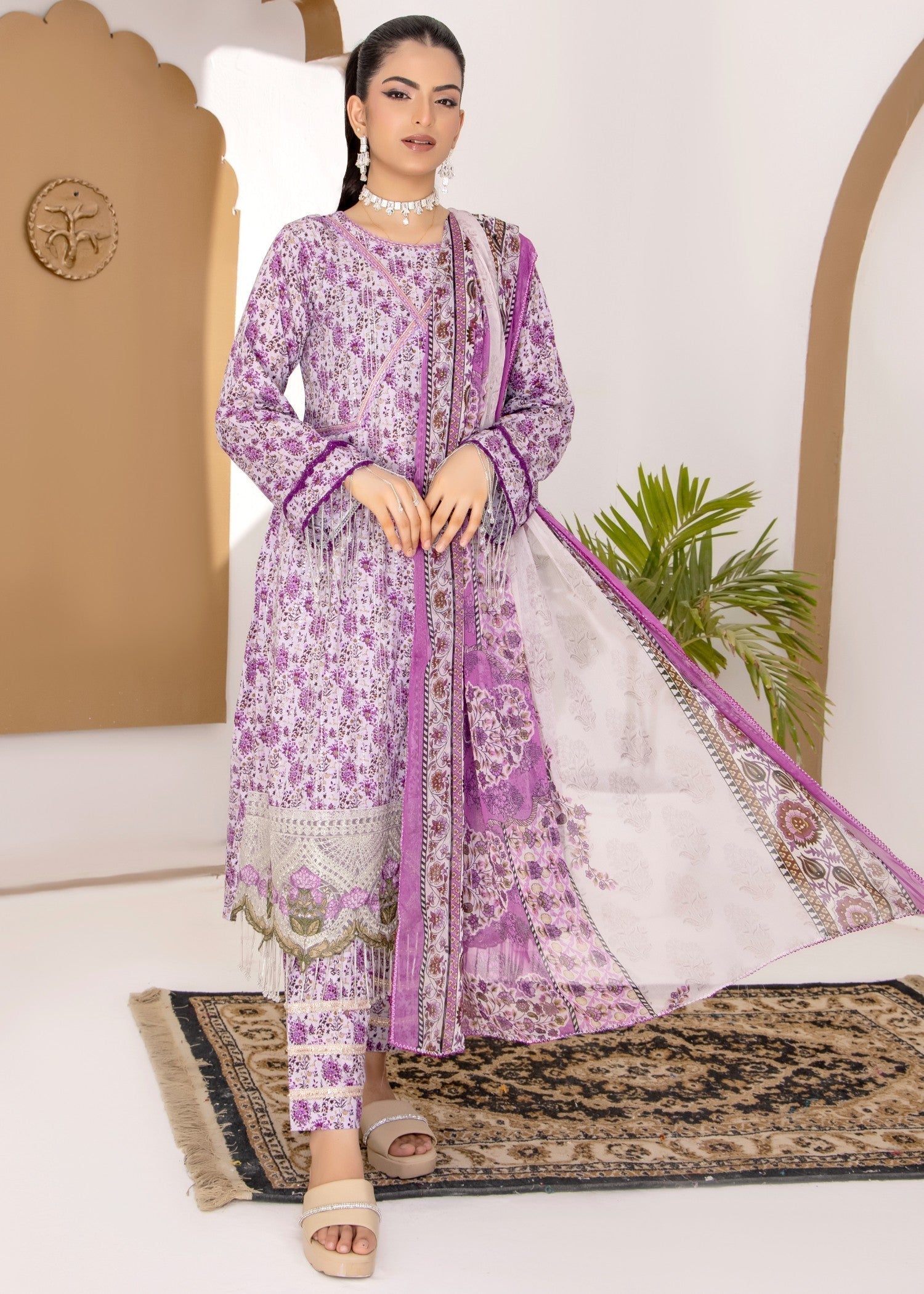 Polawn PD 24 603 B NAINA PRET LAWN COLLECTION Women 3pcs