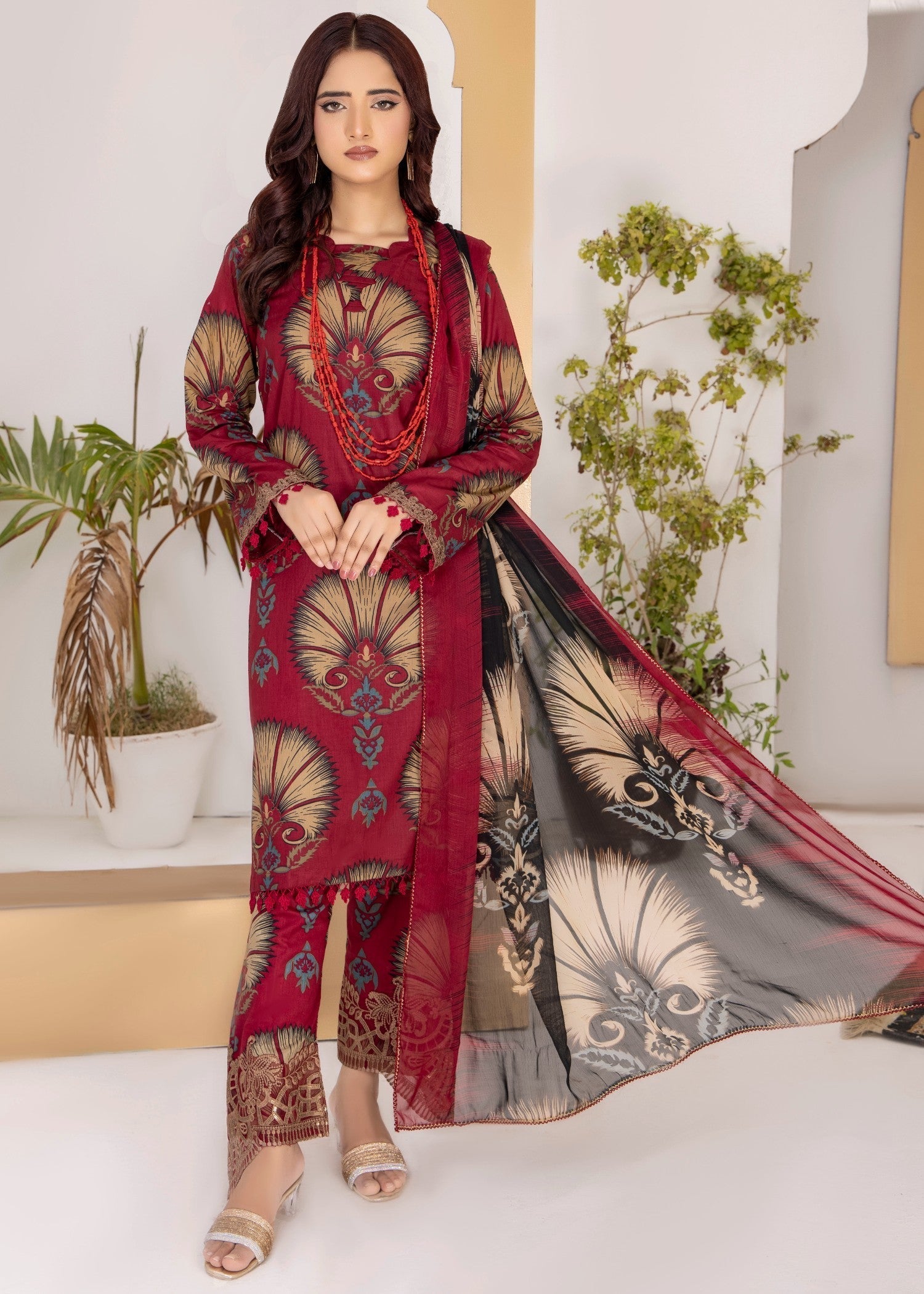 Polawn PD 24 601 B NAINA PRET LAWN COLLECTION Women 3pcs